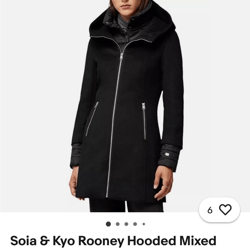 Soia & Kyo Women's Black Hooded Puffer Jacket